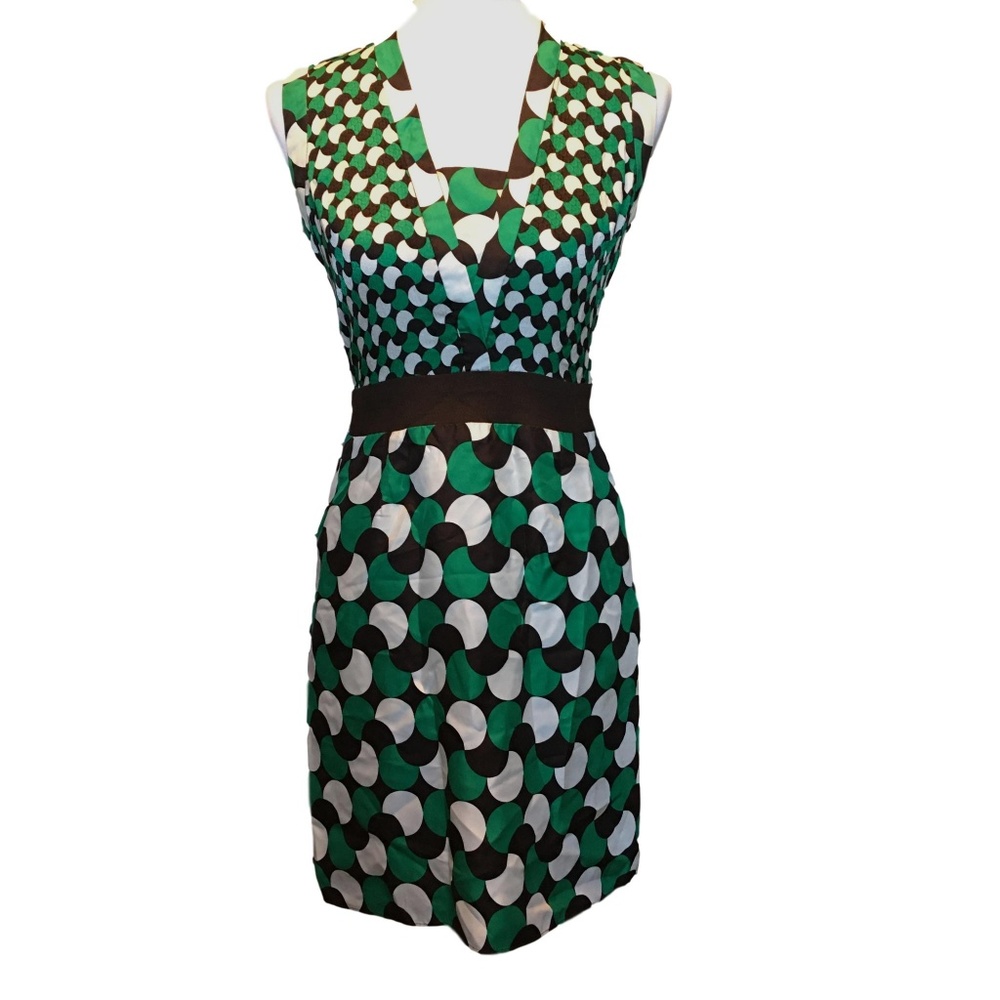 Milly 100% Silk Dress - Size 4 Green
